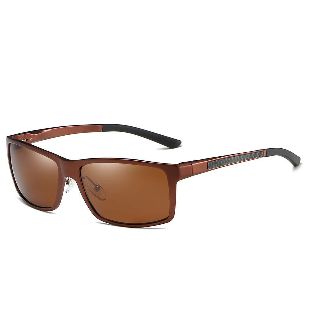 Readystock Lightweight Aluminum Polarized Sports Glasses for Men's Outdoor Activity Eyewear Rectangle Wrap Around Sunglasses Manufacturer China
