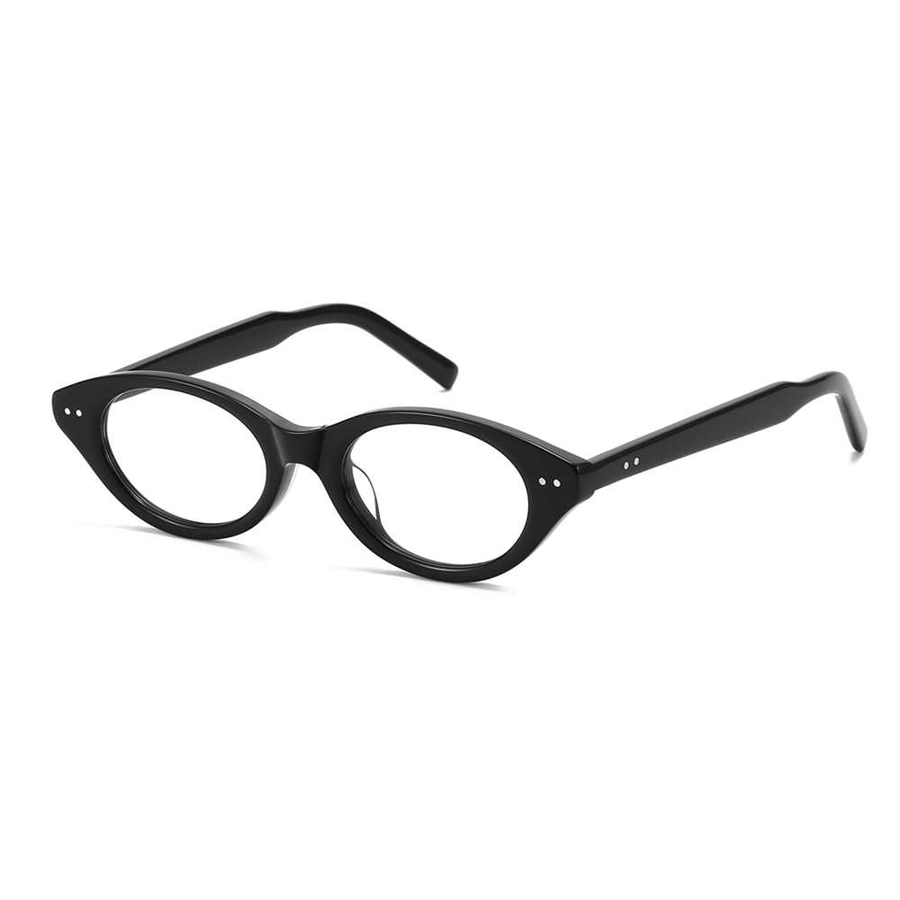 Wholesale Women's Oval Cat-Eye Optical Frame for Men Fashion Acetate Prescription Eyeglasses with Blue Light Filter Glasses Manufacturer China