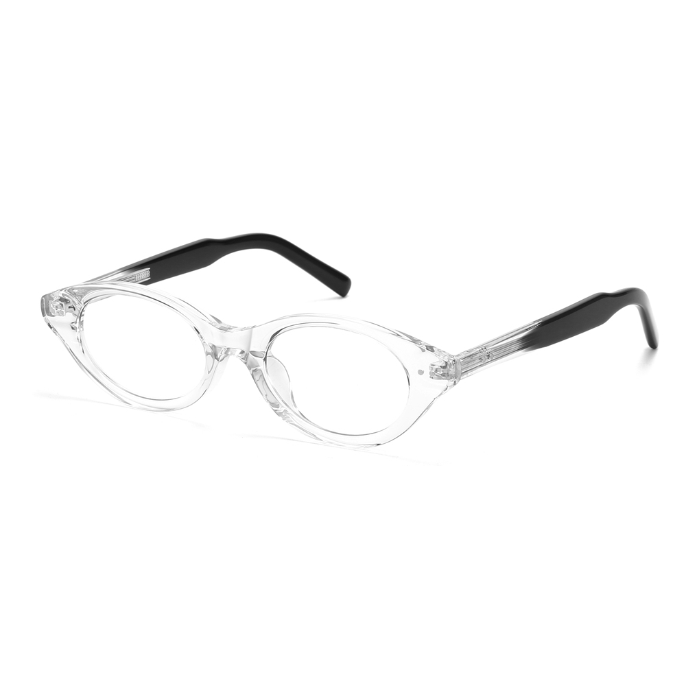 Wholesale Women's Oval Cat-Eye Optical Frame for Men Fashion Acetate Prescription Eyeglasses with Blue Light Filter Glasses Manufacturer China
