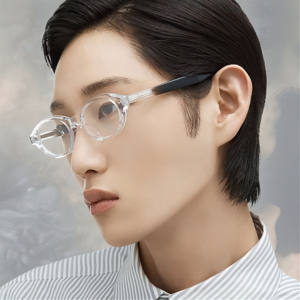 Wholesale Women's Oval Cat-Eye Optical Frame for Men Fashion Acetate Prescription Eyeglasses with Blue Light Filter Glasses Manufacturer China