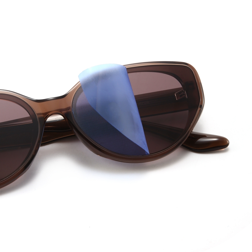 Custom Contemporary Cat-Eye Sun Glasses UV Protection Flush Lens Fashion Sunglasses for Women Handmade Acetate Eyewear Manufacturer China