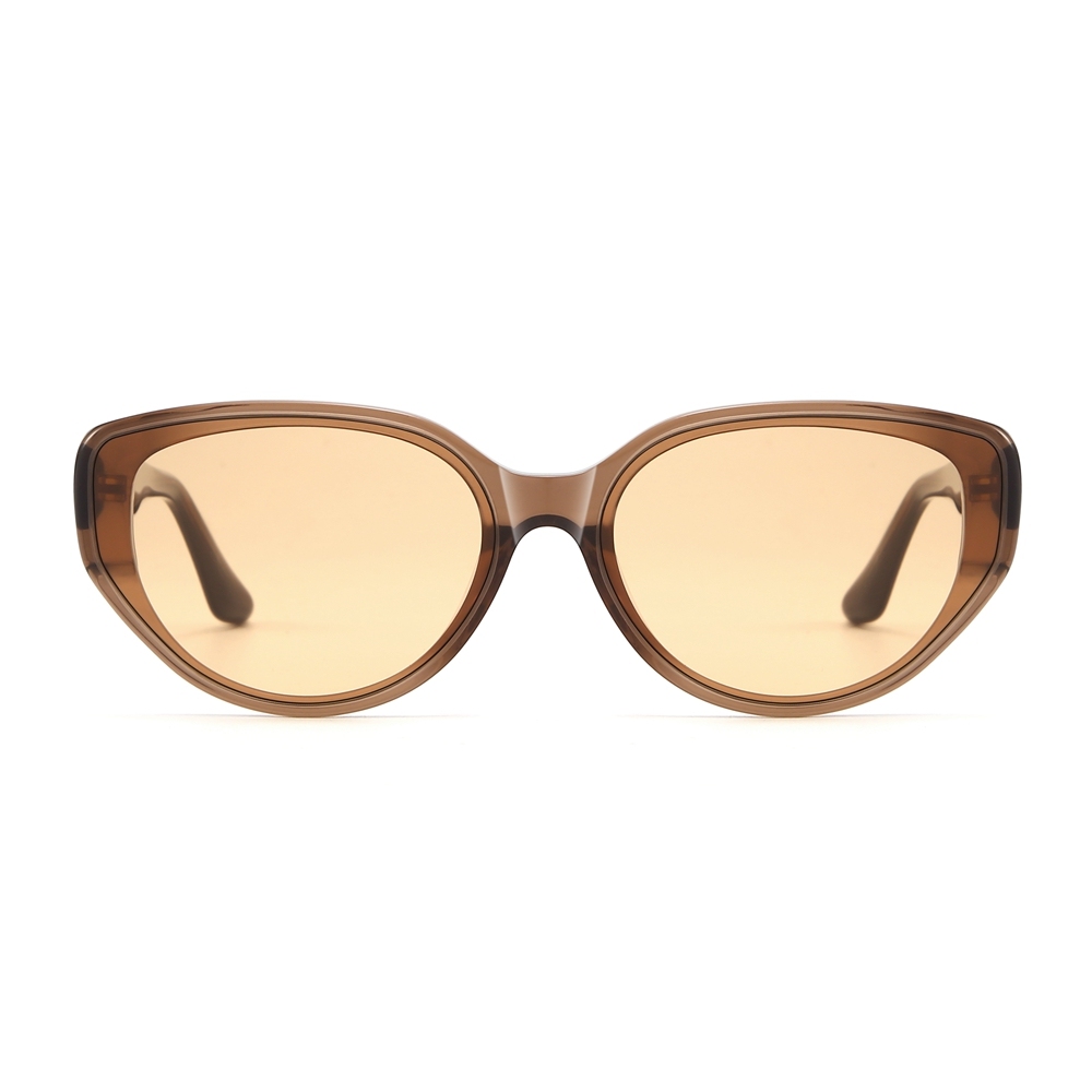 Custom Contemporary Cat-Eye Sun Glasses UV Protection Flush Lens Fashion Sunglasses for Women Handmade Acetate Eyewear Manufacturer China