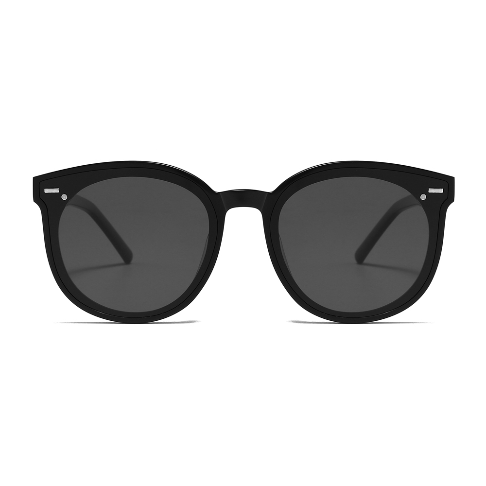 Custom Luxury Designer Round Sunglasses with Silver Metal Details GM East Moon Oversized Circular Acetate Sun Glasses Manufacturer in China