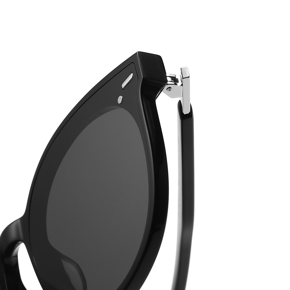 Custom Luxury Designer Round Sunglasses with Silver Metal Details GM East Moon Oversized Circular Acetate Sun Glasses Manufacturer in China