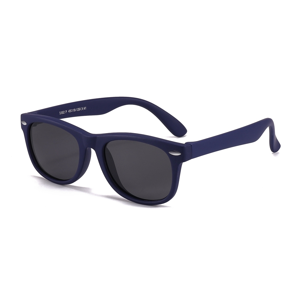 Custom Logo Kids TPEE Polarized Sunglasses Wayfarer Flexible Rubber Frame Childrens TAC Polarized Sun Glasses Wholesale Manufacturer China