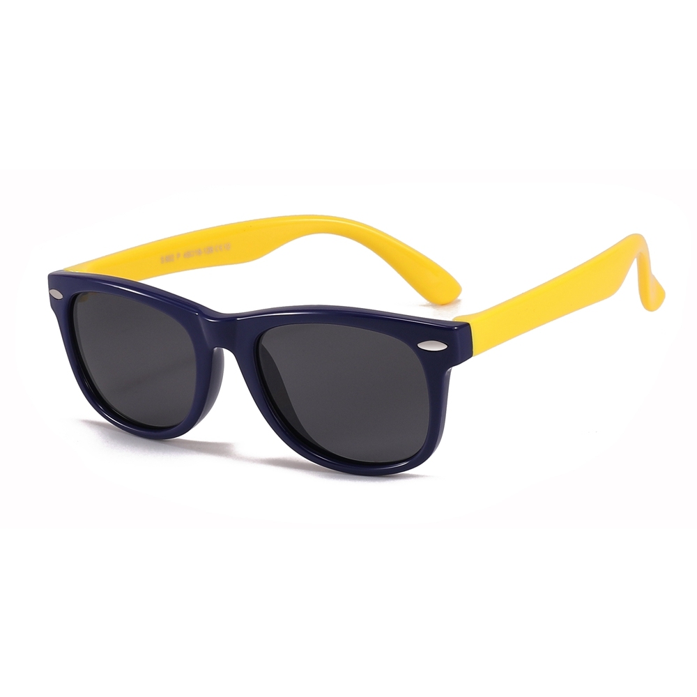 Custom Logo Kids TPEE Polarized Sunglasses Wayfarer Flexible Rubber Frame Childrens TAC Polarized Sun Glasses Wholesale Manufacturer China