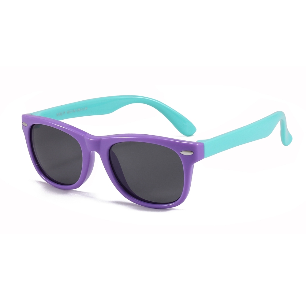 Custom Logo Children's Flexible Wayfarer Sunglasses for Toddler  Unbreakable TPEE Rubber Polarized Glasses Manufacturer China Kids Eyewear Wholesale