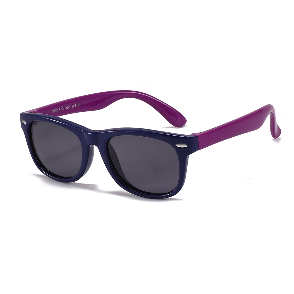 Custom Logo Children's Flexible Wayfarer Sunglasses for Toddler  Unbreakable TPEE Rubber Polarized Glasses Manufacturer China Kids Eyewear Wholesale