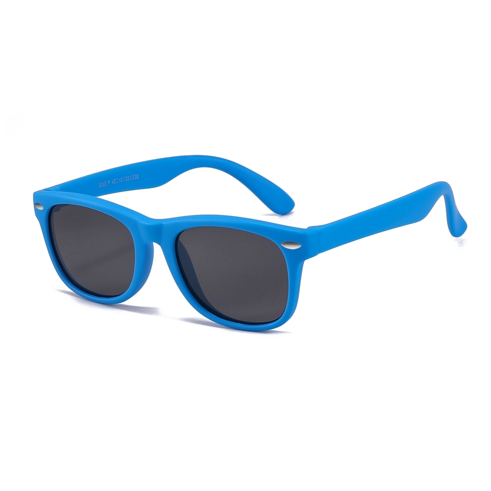 Custom Logo Kids TPEE Polarized Sunglasses Wayfarer Flexible Rubber Frame Childrens TAC Polarized Sun Glasses Wholesale Manufacturer China