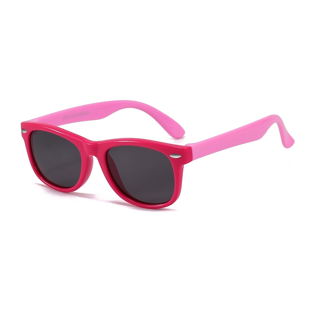 Custom Logo Kids TPEE Polarized Sunglasses Wayfarer Flexible Rubber Frame Childrens TAC Polarized Sun Glasses Wholesale Manufacturer China