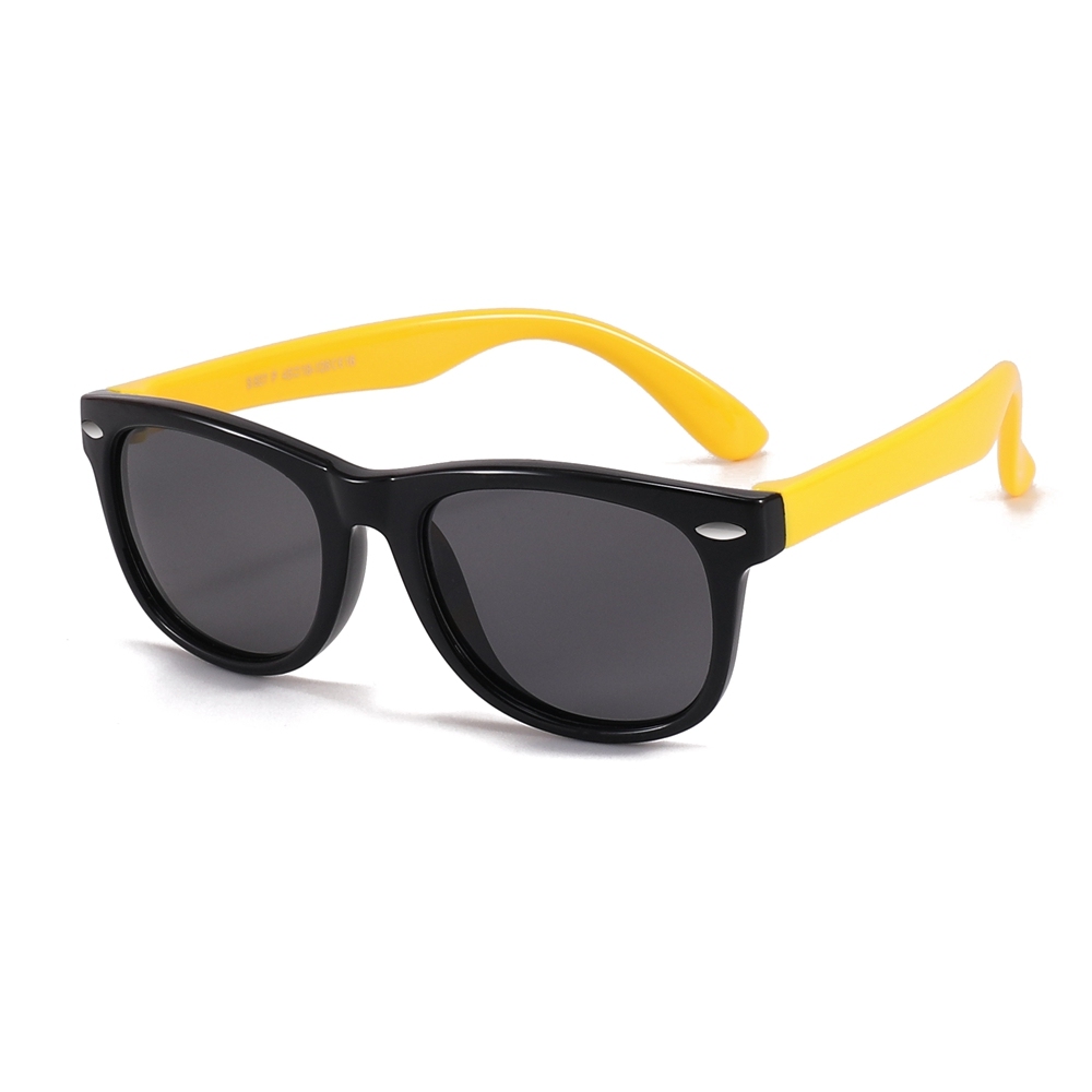 Custom Logo Kids TPEE Polarized Sunglasses Wayfarer Flexible Rubber Frame Childrens TAC Polarized Sun Glasses Wholesale Manufacturer China