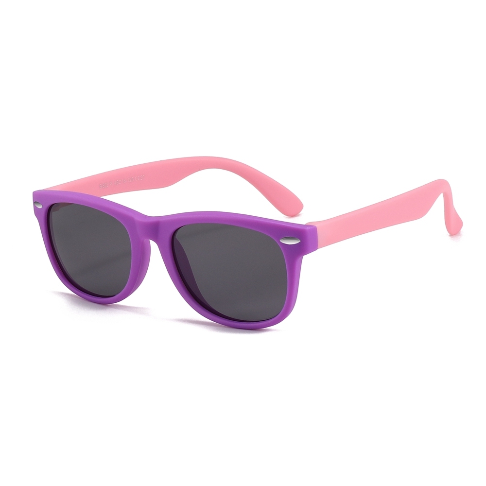 Custom Logo Kids TPEE Polarized Sunglasses Wayfarer Flexible Rubber Frame Childrens TAC Polarized Sun Glasses Wholesale Manufacturer China
