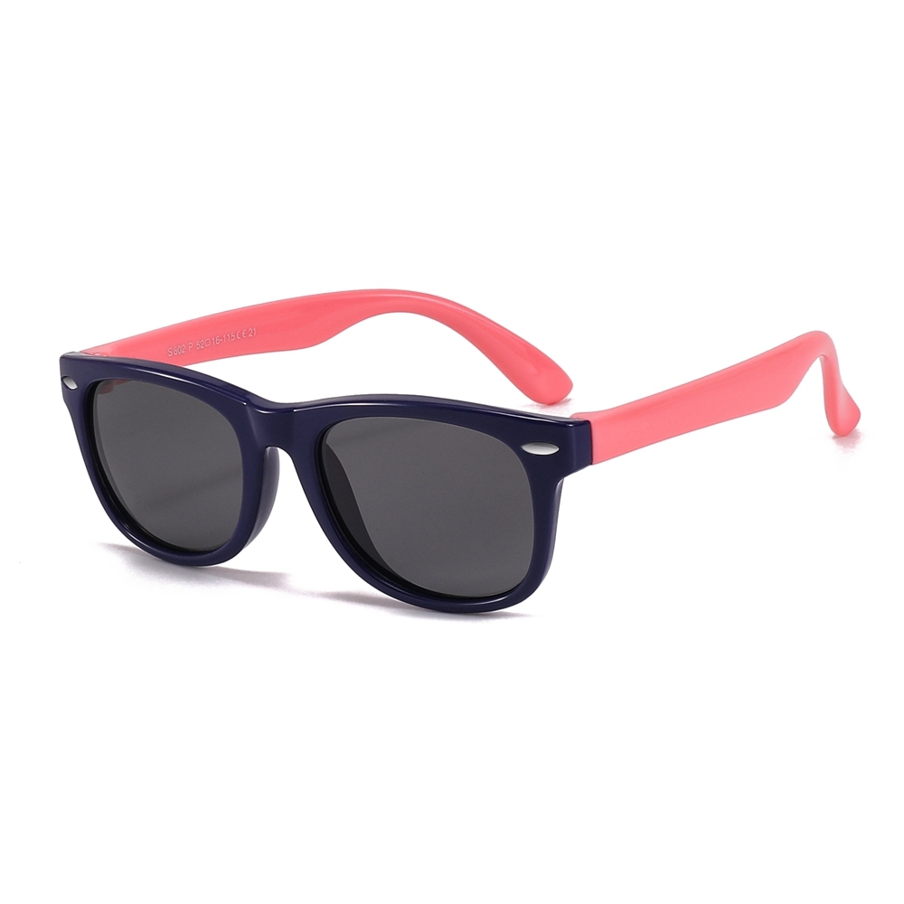 Custom Logo Children's Flexible Wayfarer Sunglasses for Toddler  Unbreakable TPEE Rubber Polarized Glasses Manufacturer China Kids Eyewear Wholesale