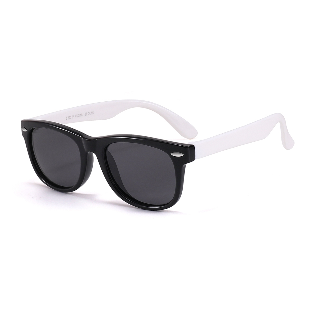 Custom Logo Kids TPEE Polarized Sunglasses Wayfarer Flexible Rubber Frame Childrens TAC Polarized Sun Glasses Wholesale Manufacturer China