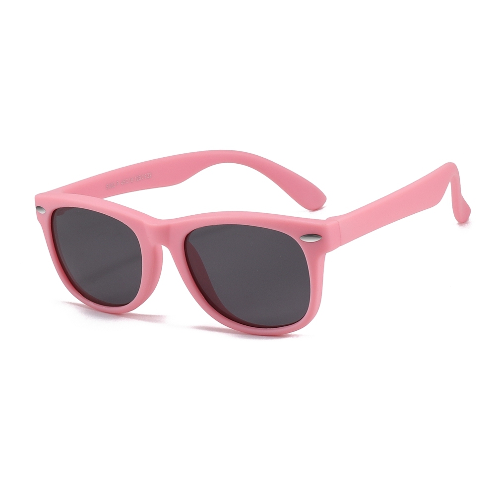 Custom Logo Kids TPEE Polarized Sunglasses Wayfarer Flexible Rubber Frame Childrens TAC Polarized Sun Glasses Wholesale Manufacturer China