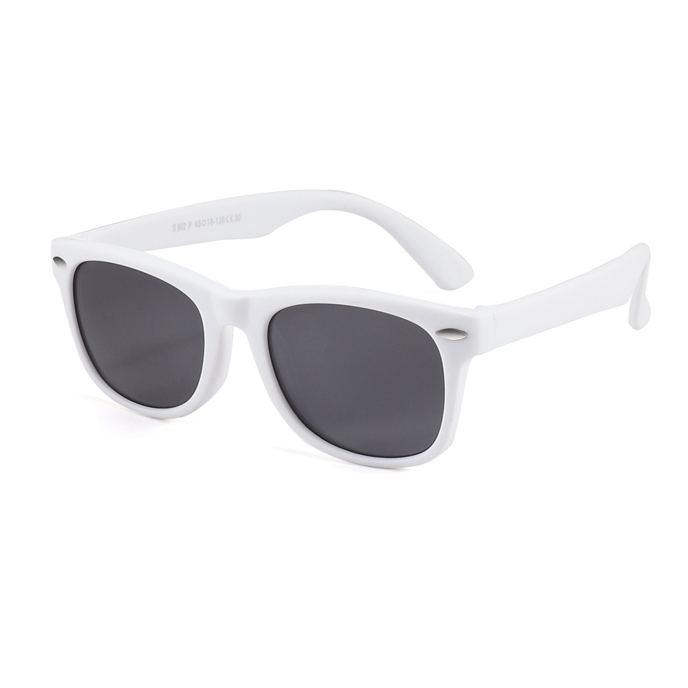 Custom Logo Kids TPEE Polarized Sunglasses Wayfarer Flexible Rubber Frame Childrens TAC Polarized Sun Glasses Wholesale Manufacturer China