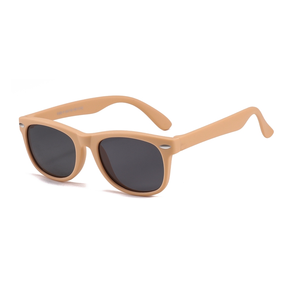 Custom Logo Kids TPEE Polarized Sunglasses Wayfarer Flexible Rubber Frame Childrens TAC Polarized Sun Glasses Wholesale Manufacturer China