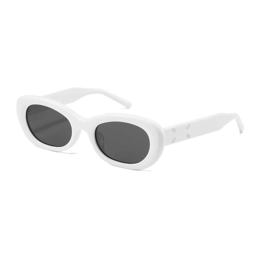Custom Logo Trendy Thick Oval Sunglasses MM004 UV Protection Vintage Designer Shades for Women Handmade Acetate Eyewear Manufacturer China