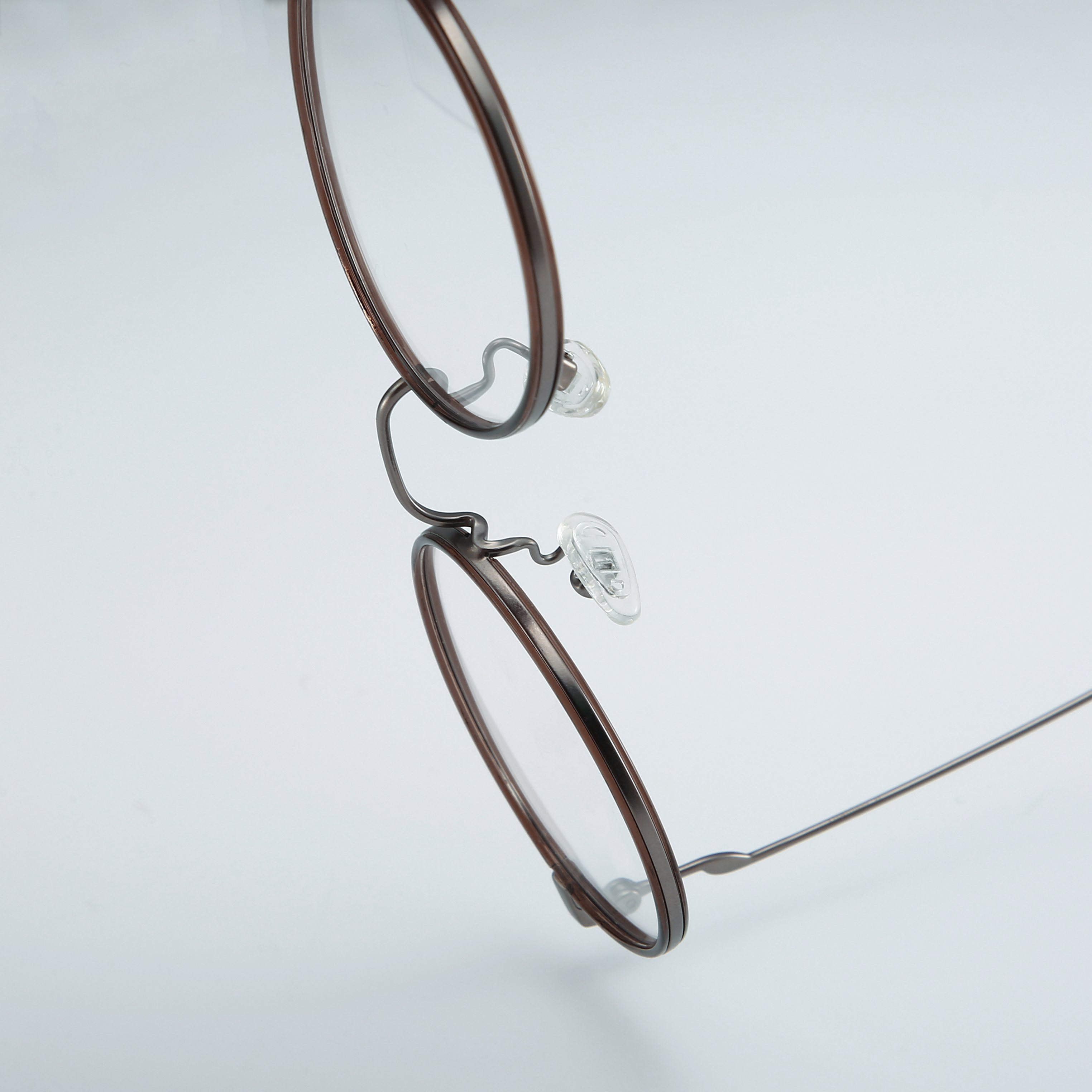 Wholesale Ultra Light Retro Round Optical Frames with Inner Rim Inserts Windsor Style Spectacles for Women Pure Titanium Prescription Glasses China