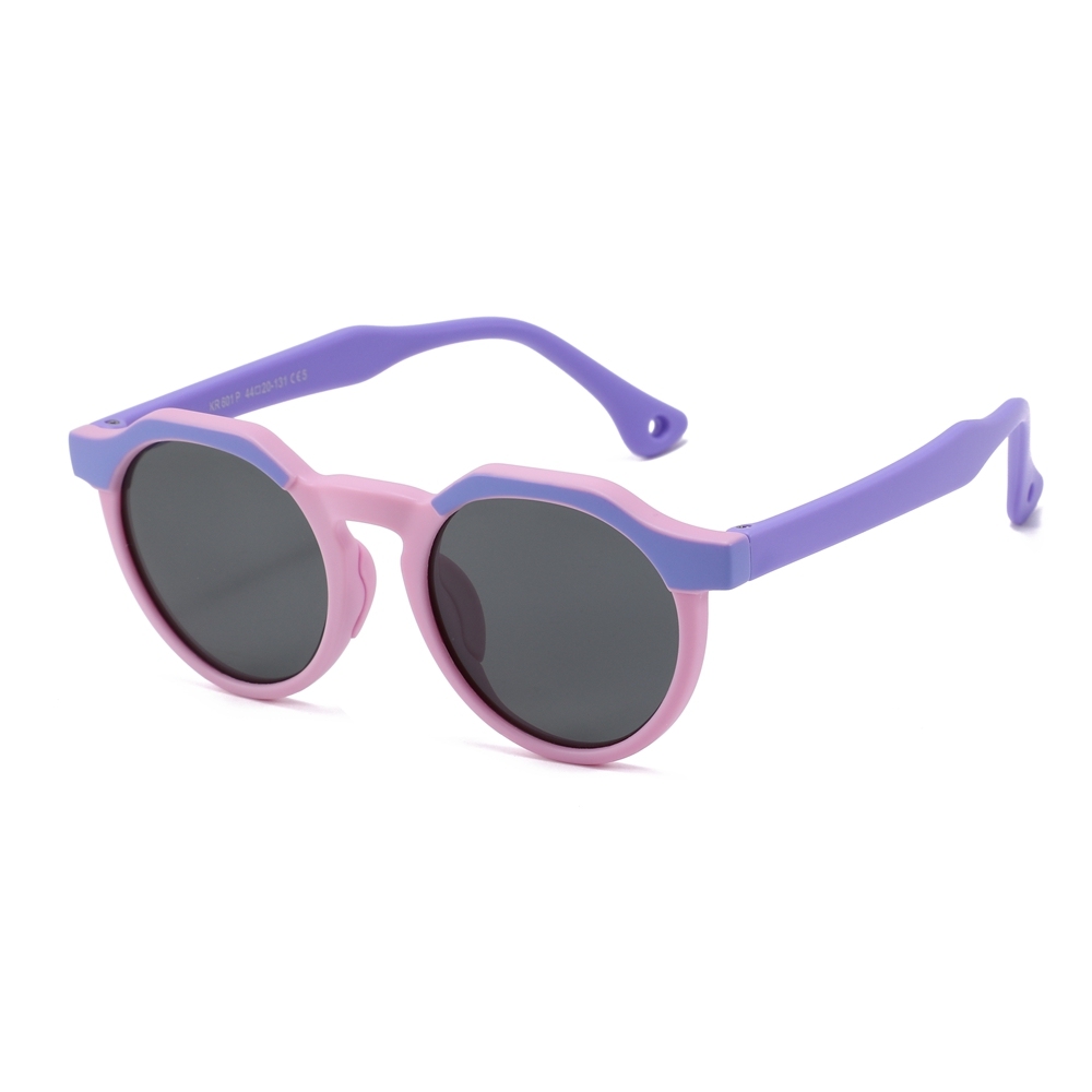 Custom Logo Children's Ultra-Flexible TPEE Sunglasses for Toddler Friendly Round Polarized Glasses Manufacturer China Kids Eyewear Wholesale