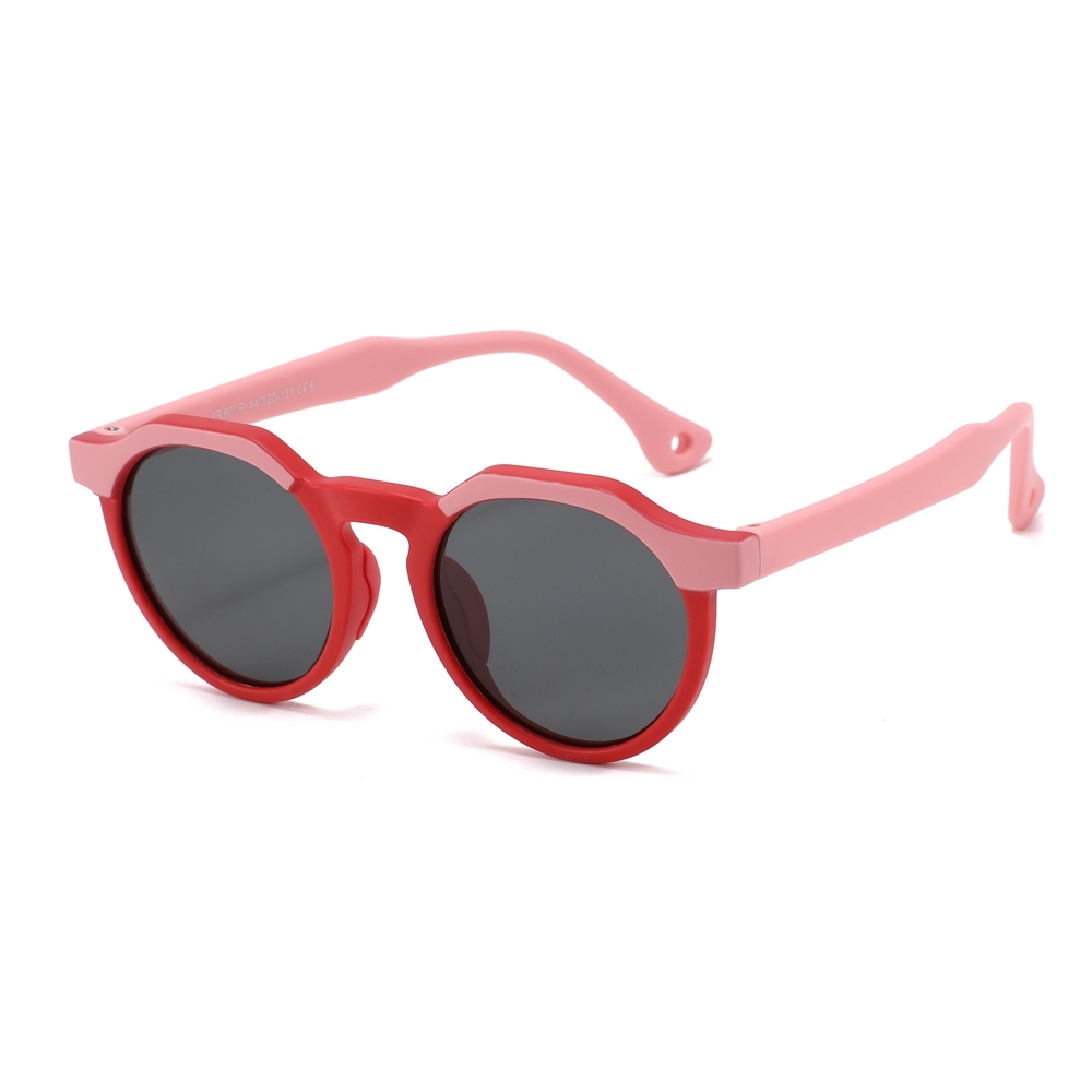 Custom Logo Children's Ultra-Flexible TPEE Sunglasses for Toddler Friendly Round Polarized Glasses Manufacturer China Kids Eyewear Wholesale