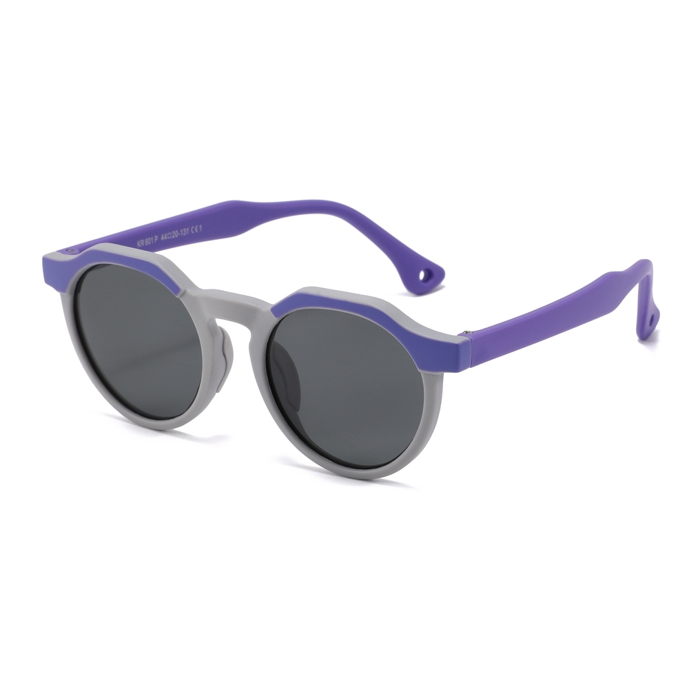 Custom Logo Children's Ultra-Flexible TPEE Sunglasses for Toddler Friendly Round Polarized Glasses Manufacturer China Kids Eyewear Wholesale