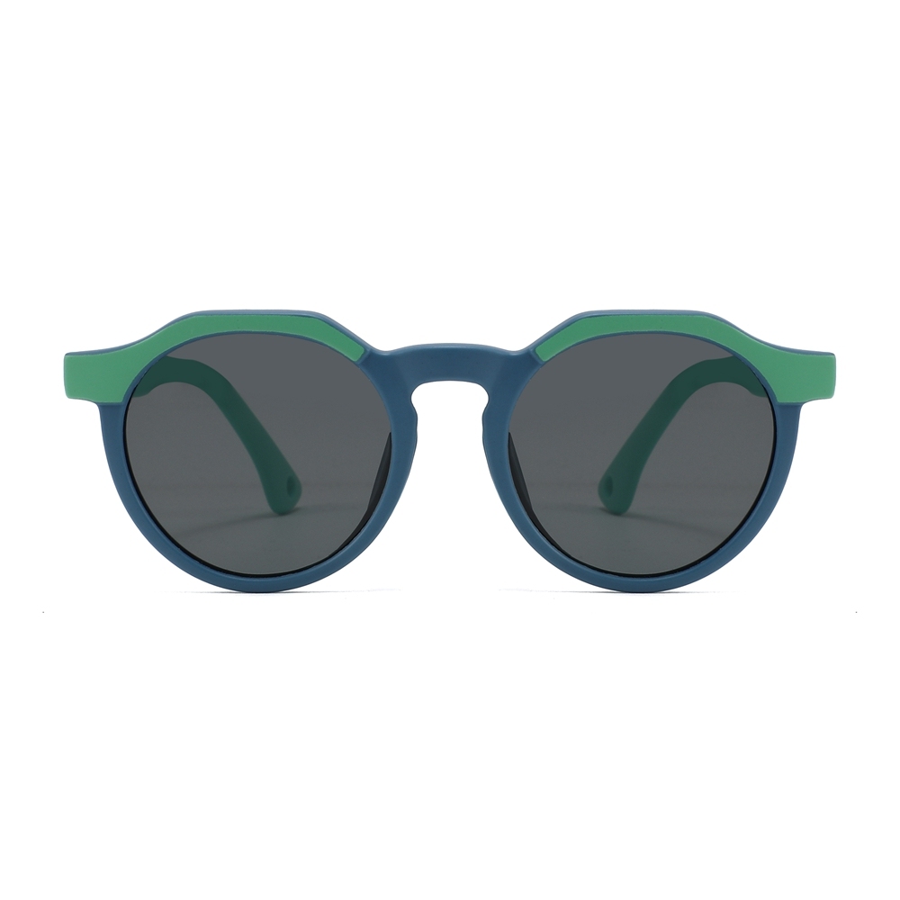 Custom Logo Children's Ultra-Flexible TPEE Sunglasses for Toddler Friendly Round Polarized Glasses Manufacturer China Kids Eyewear Wholesale