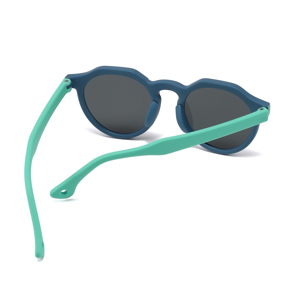 Custom Logo Children's Ultra-Flexible TPEE Sunglasses for Toddler Friendly Round Polarized Glasses Manufacturer China Kids Eyewear Wholesale