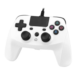 PS4/PS3/PC Wired Controller with Sensor Function（White）