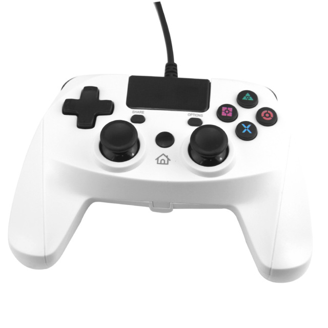 PS4/PS3/PC Wired Controller with Sensor Function（White）