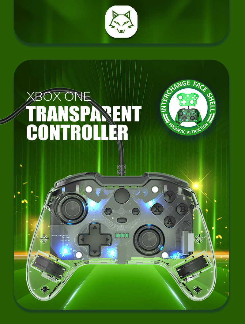USB Wired Game Controller For Xbox One /Xbox One Slim /Xbox Series Slim / Xbox Series X and PC Gamepad Joystick with Built-in Dual Vibration Black