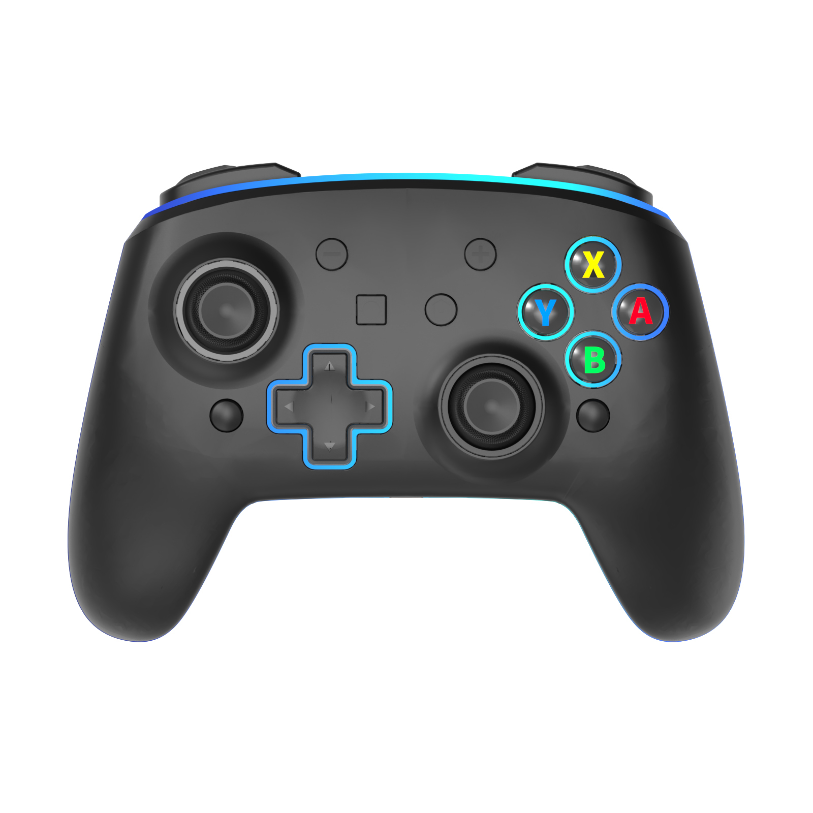 Switch/Lite/Oled/PC/IOS/Android/Steam RGB Breathing Lighting Wireless Controller/Transparent Black