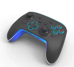 Switch/Lite/Oled/PC/IOS/Android/Steam RGB Breathing Lighting Wireless Controller/Transparent Black