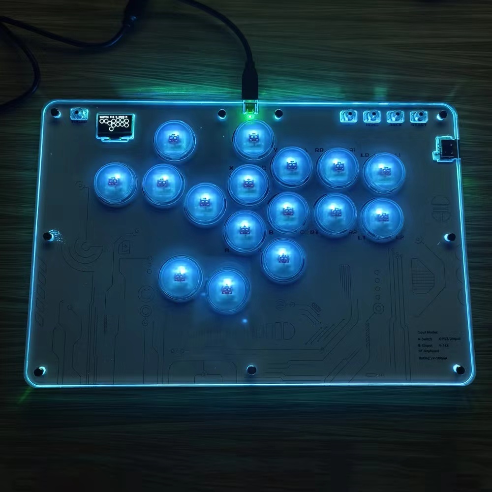 Arcade Stick 16Keys All-Button Controller Street Fight for PC/Ps3/Ps4/Switch/Steam