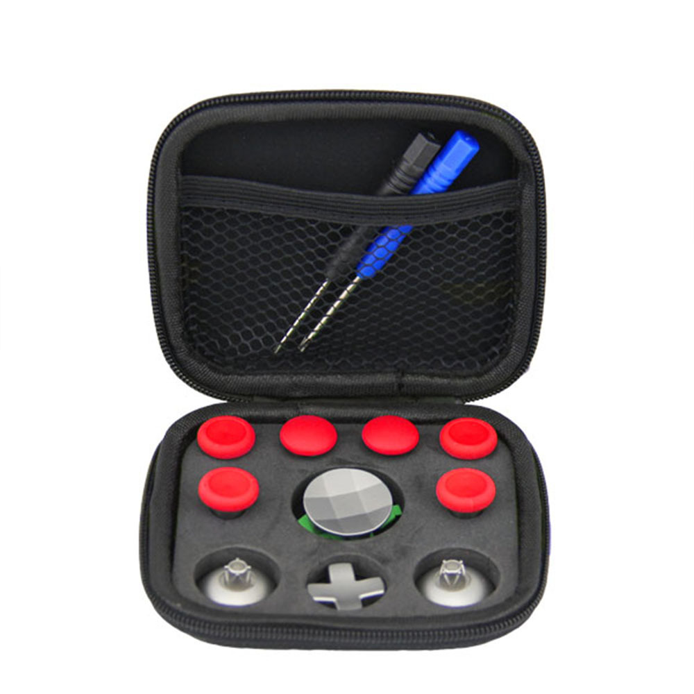 Full 15Pcs Swap Thumb Grips Stick + D-Pad and Bumper Trigger Button for XBOX ONE Elite Controller/Black
