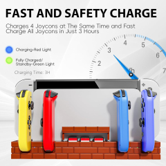 Switch Joy-Con 4 Slot Charging Station With 8 Game Cards Storage