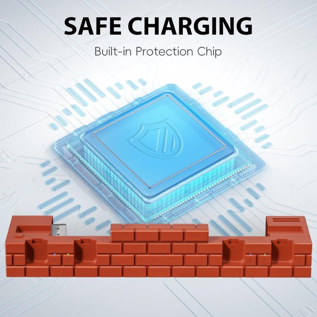 Switch Joy-Con 4 Slot Charging Station With 8 Game Cards Storage