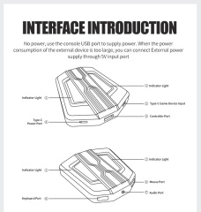 With Audio Keyboard and Mouse Adapter For Switch/Xbox One/PS4/PS3