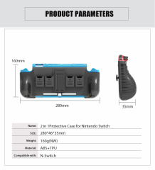 Switch Protective Case Cover With 4 Game Card Storage Slot