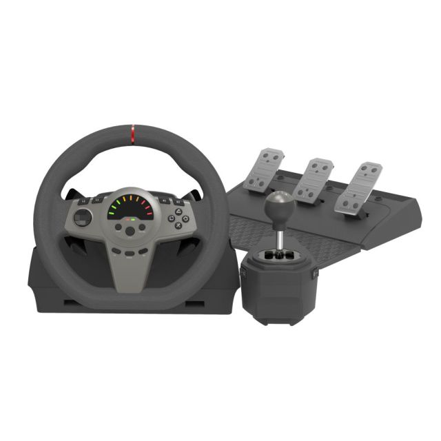 With shift lever for Xbox Series X & S /Xbox One/PS4/PS4 SLIM/PS4 Pro/ PS3/SWITCH/PC Game Wheel