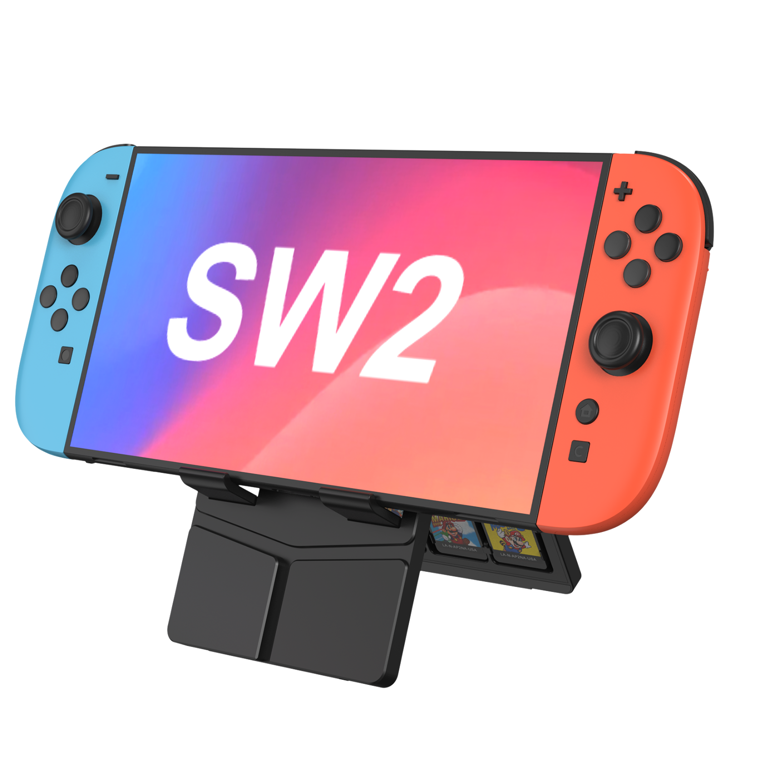 Switch2 Damping Stand With 12 game cards storage