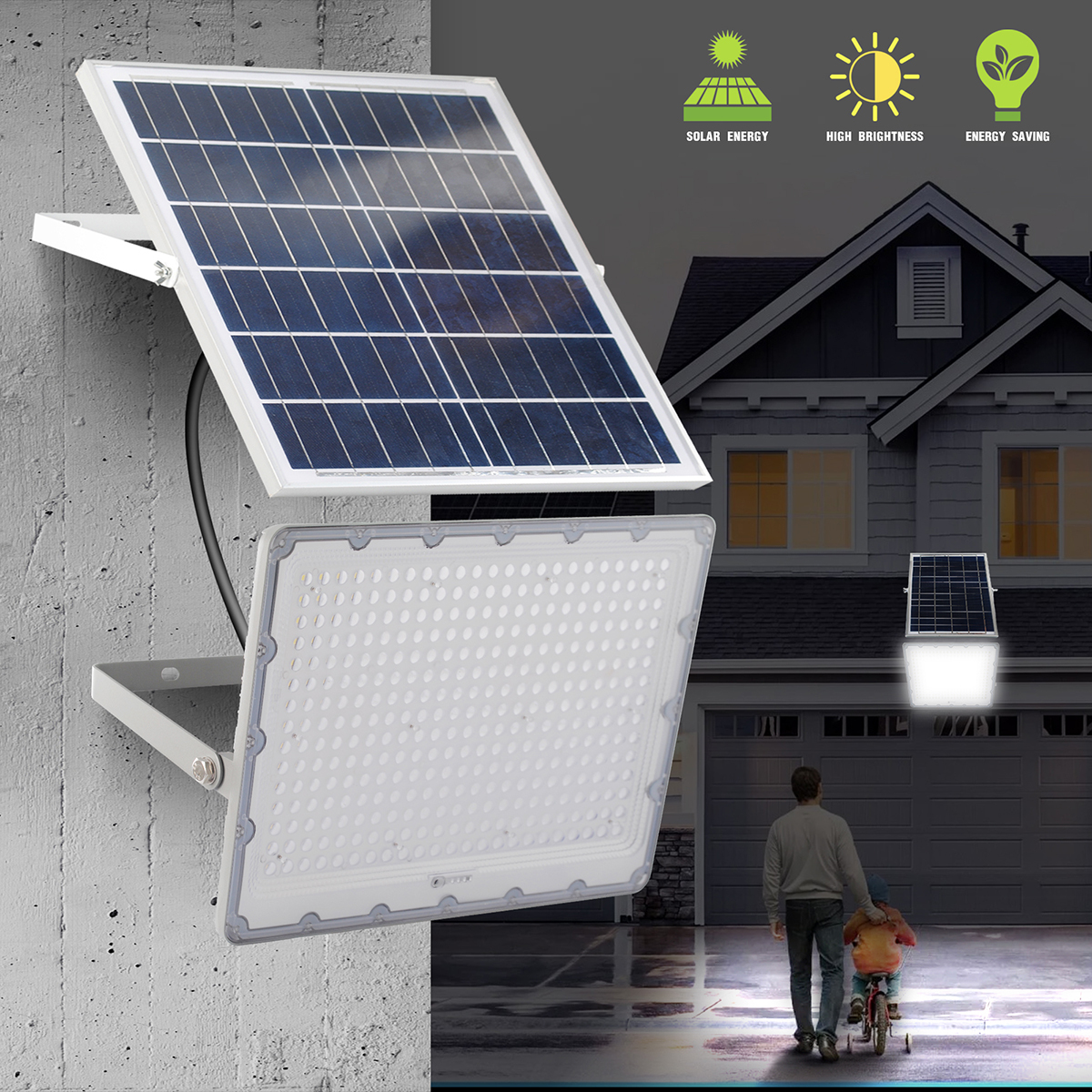 50W/100W/200W/300W/400W/500W NXS-HL01 Solar LED Flood Light  With Charging Display Signal  Remote Control