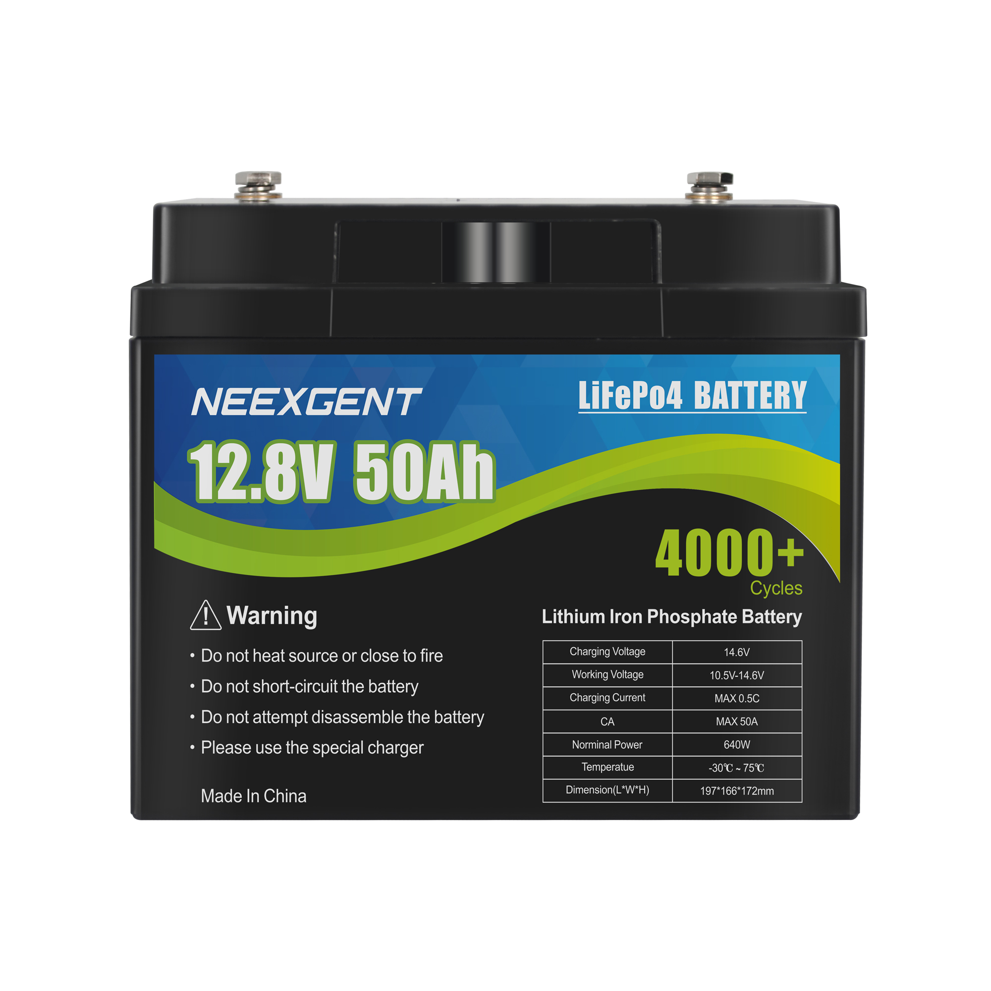 12v 50ah Rechargeable Lifepi4 Battery Pack with Smart Bluetooth