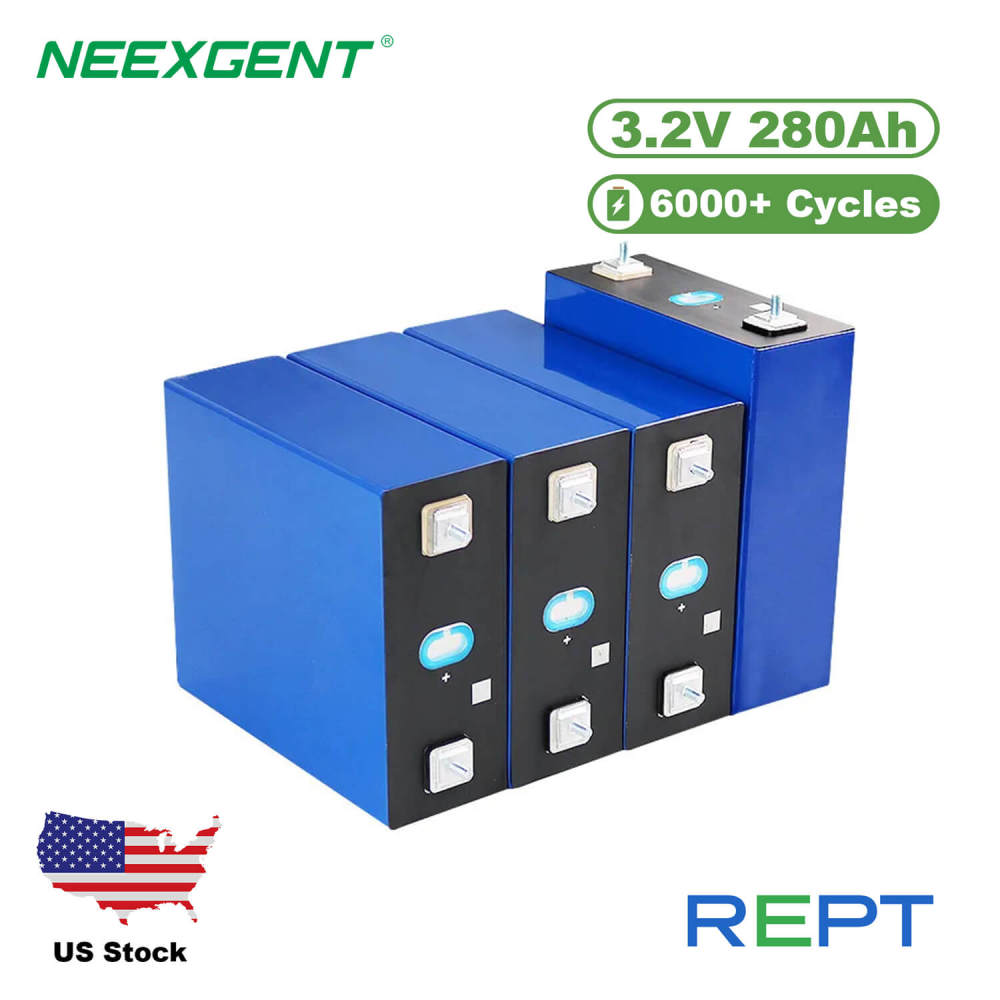Us Stock 3.2v 280ah REPT Deep Cycles Lifepo4 Battery for 12v 24v Battery Pack