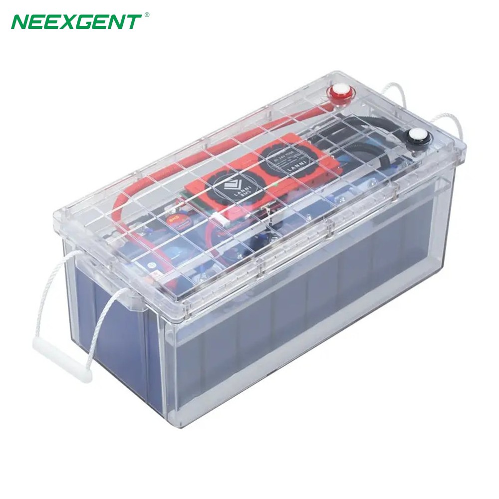 Neexgentsolar 12.8v 200ah 300ah Transparent Lifepo4 Battery Box with Daly BMS