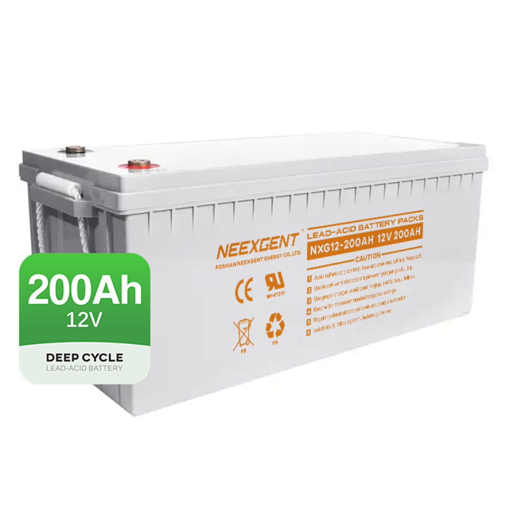 12v 200ah Lead-Acid Battery Pack Neexgentsoalr Rechargeable For RV Camping Deep Cycle Stable Quality