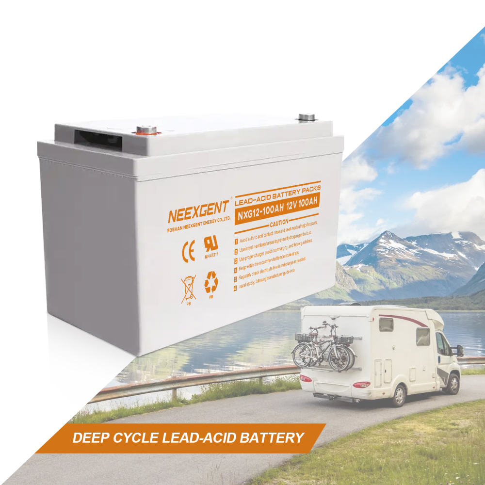 12V100ah Neexgentsolar Lead Acid Battery Sealed AGM Deep Cycle Solar Lead for Solar Wind System Long Lifetime