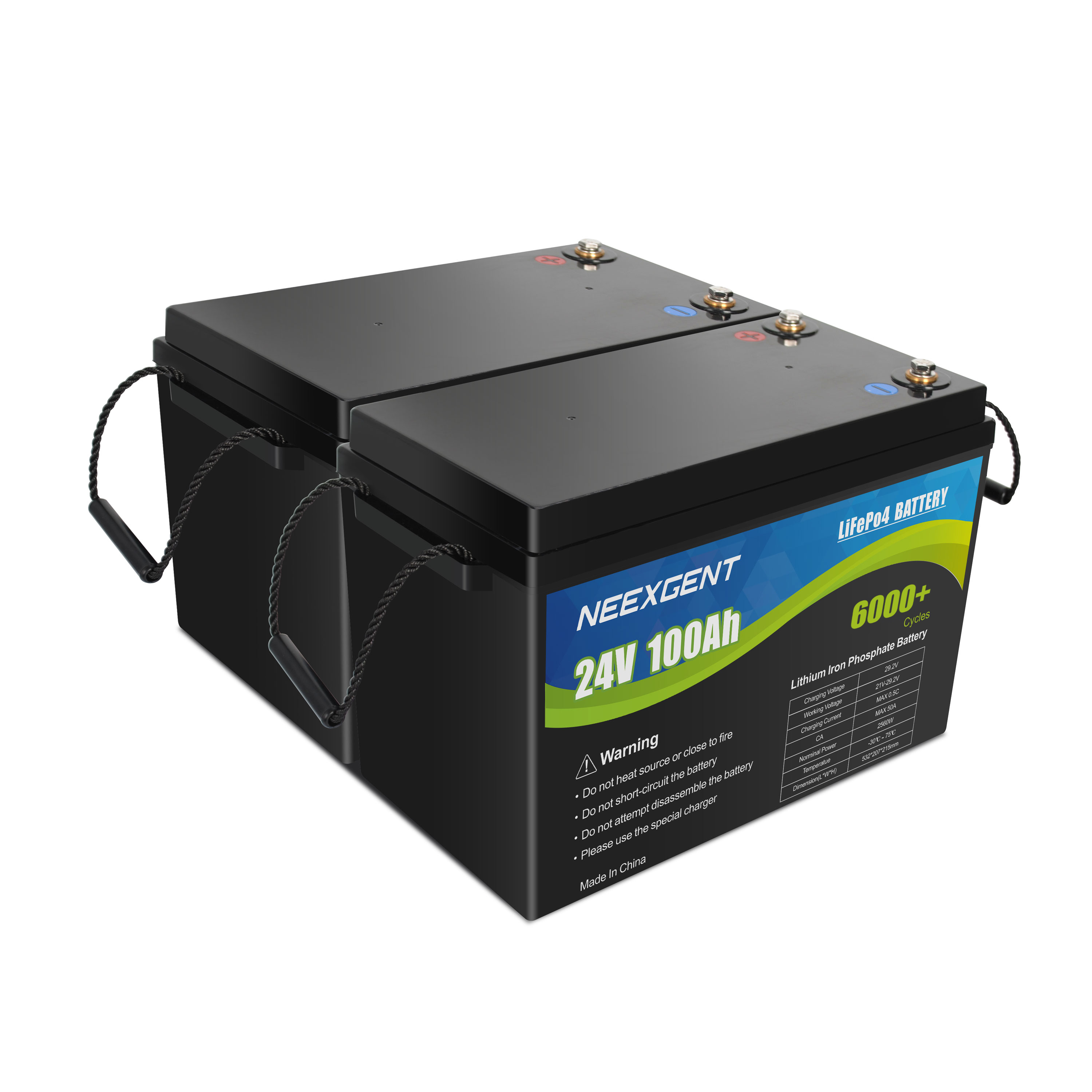 Neexgentsolar 24v 50ah Rechargeable Lifepo4 Battery Pack for Electric Vehicle