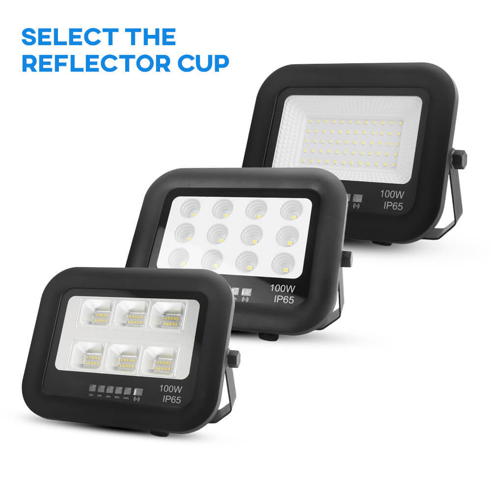 HB Model 50W 100W 200W 300W 400W 500W High Lumens IP65 Outdoor Solar Flood light
