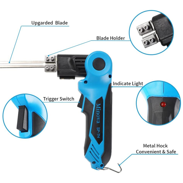 MINOVA 190w rotatable hot knife foam cutter with air-cooling